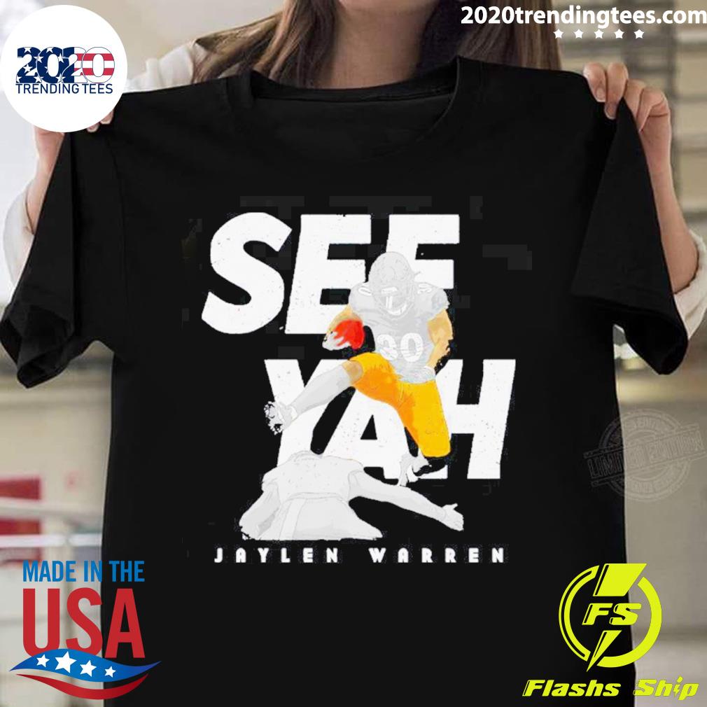 Official top Jaylen Warren Pittsburgh Hurdle T-shirt