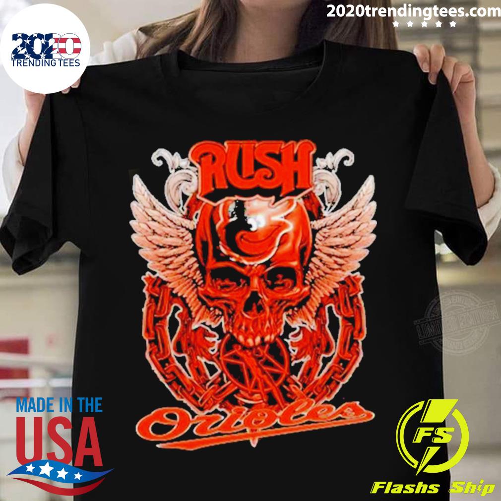 Rush Skull Wings Baltimore Orioles 2023 T-shirt