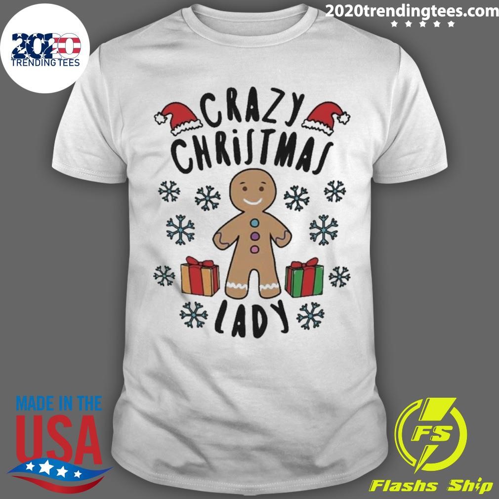 Awesome Gingerbread Crazy Christmas Lady Merry Christmas T-shirt
