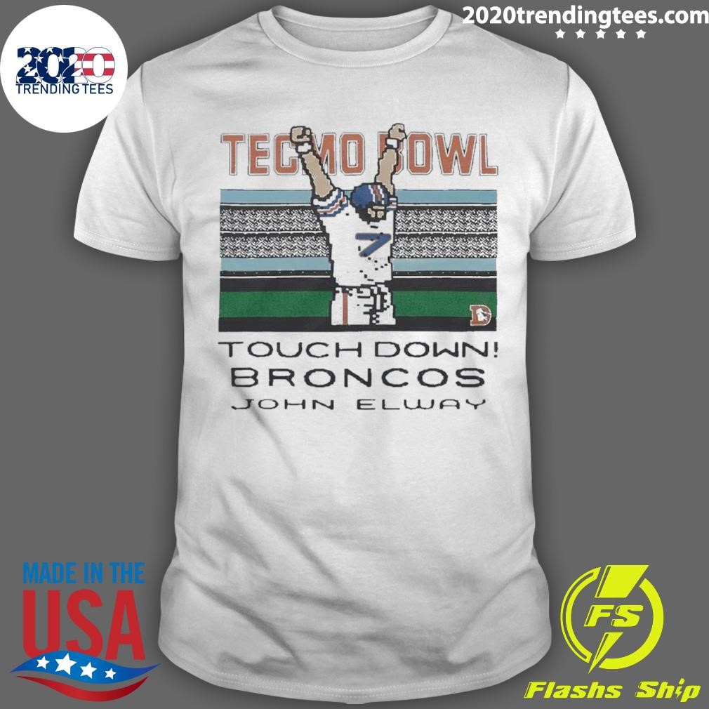 Awesome Tecmo Bowl Touchdown Broncos John Elway T-shirt