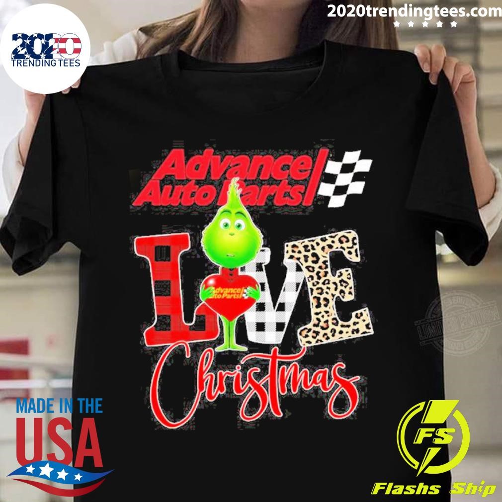 Baby Grinch Love Advance Auto Parts Merry Christmas T-shirt