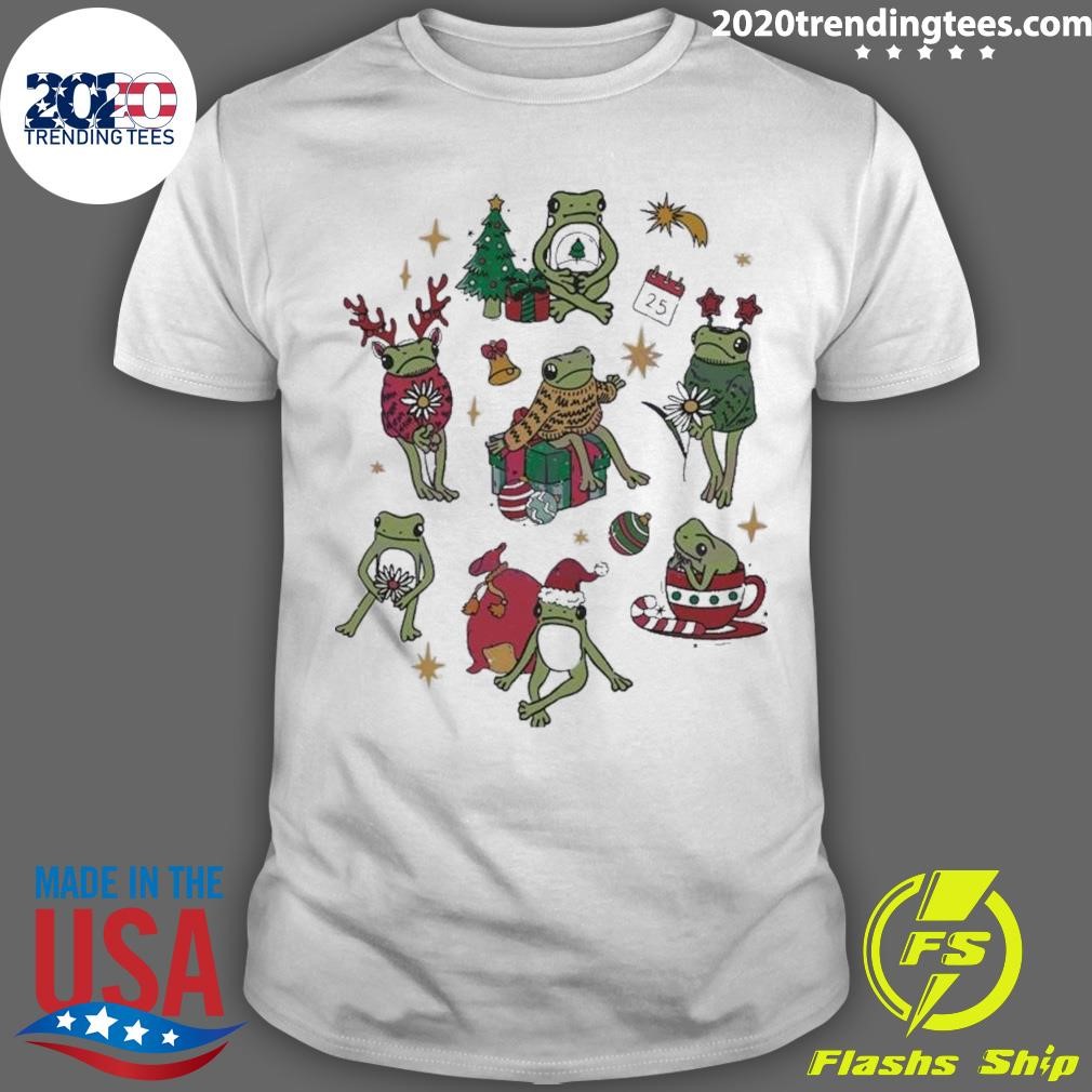 Best Frog Xmas Tree Christmas Gift T-shirt