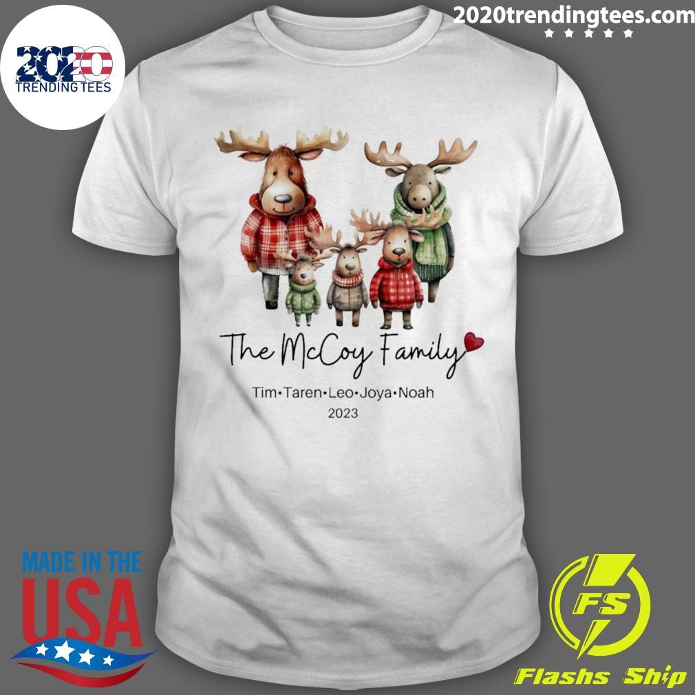 Best Personalized Family Reindeer Christmas Custom T-shirt
