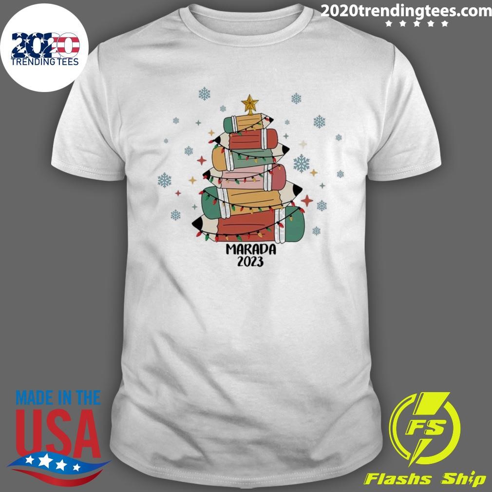Best Personalized Pencil Christmas Tree Custom T-shirt