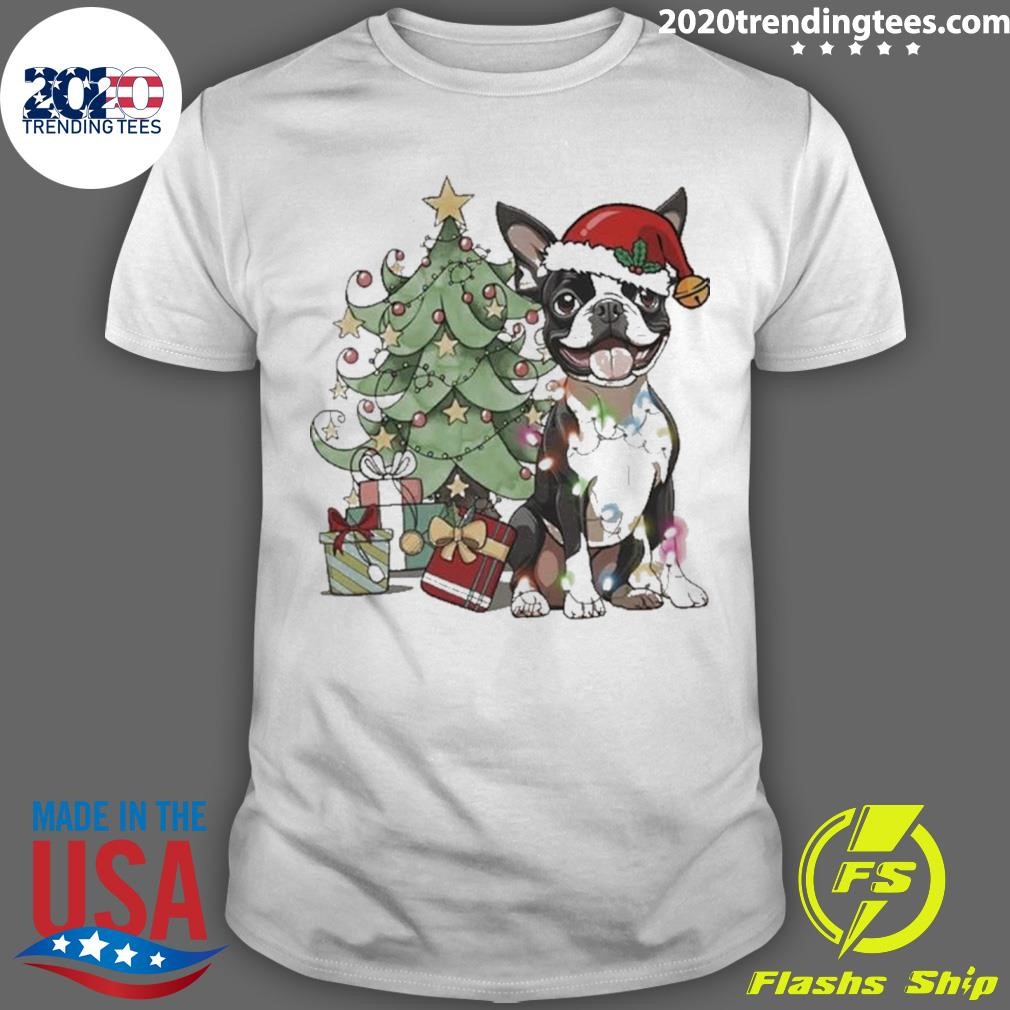 Boston Terrier Christmas T-shirt