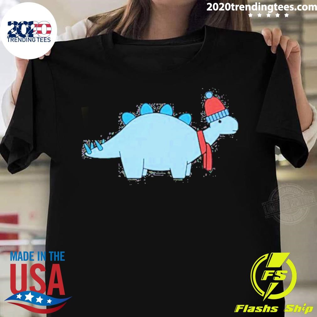 Christmas Winter Stegosaurus T-shirt