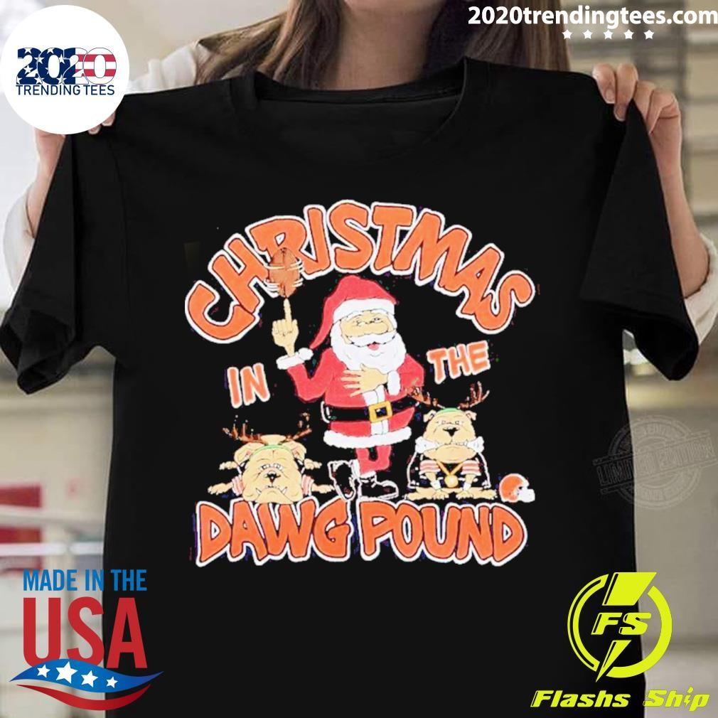Cleveland Browns Christmas In The Dawg Pound T-shirt