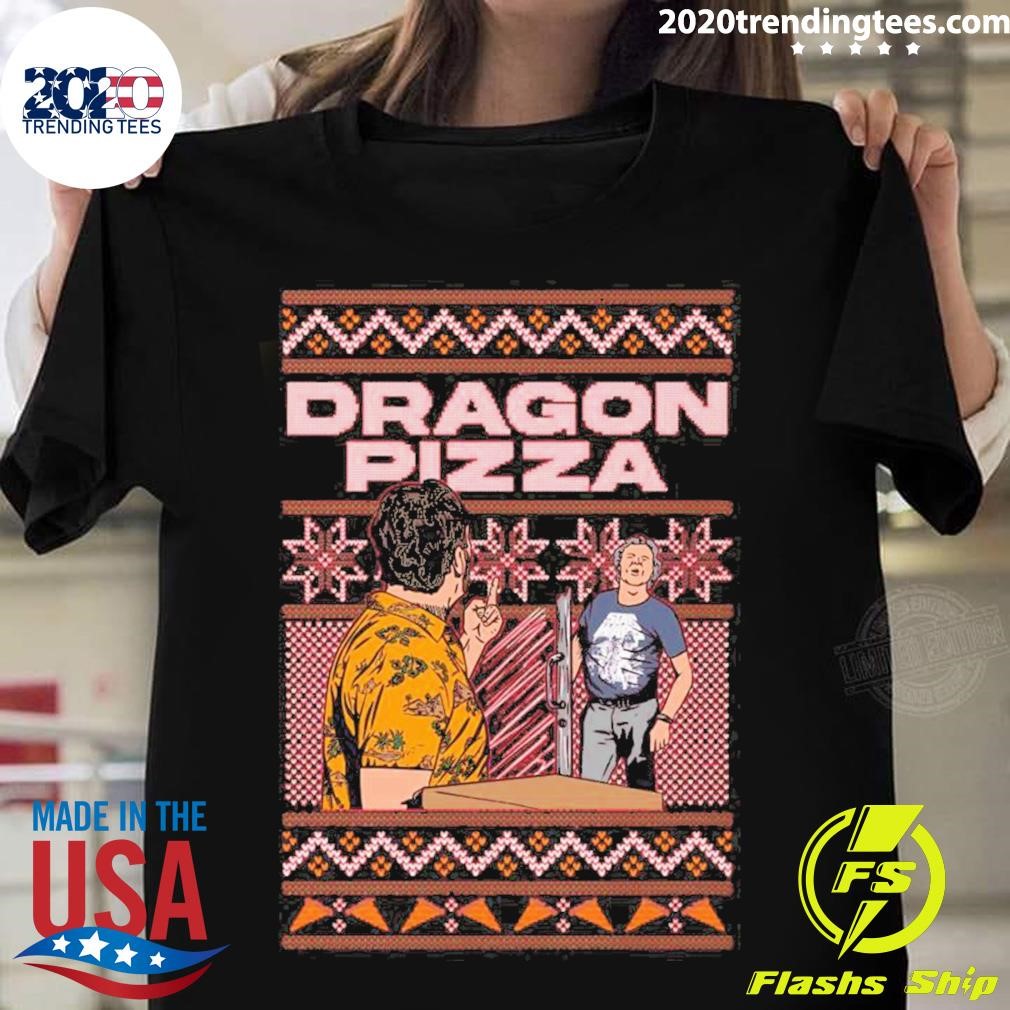 Dragon pizza Ugly Christmas T-shirt