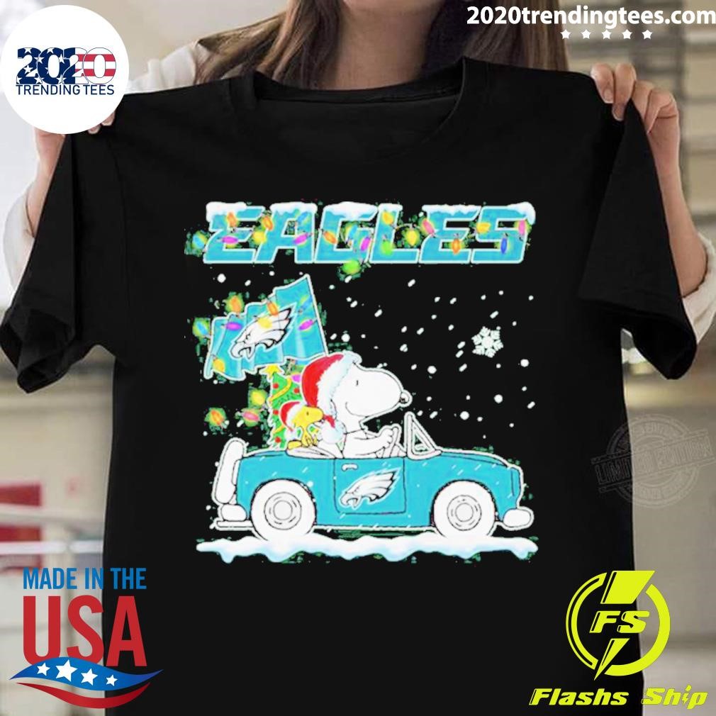 Driving A Car Philadelphia Eagles Christmas T-shirt