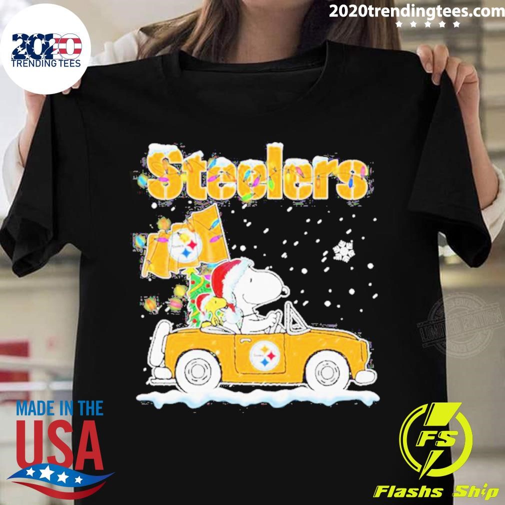 Driving A Car Pittsburgh Steelers Christmas T-shirt