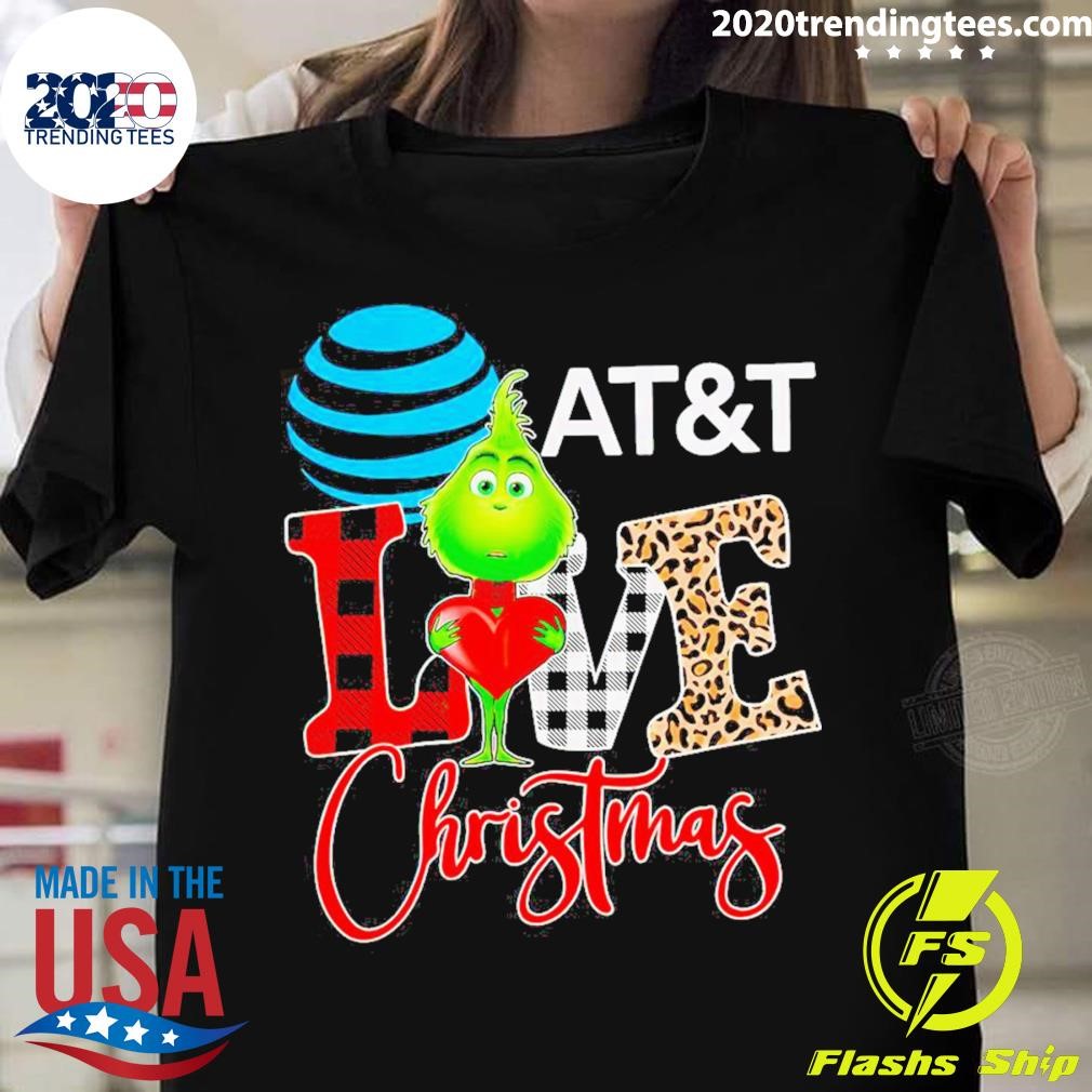 Funny Grinch AT&T Mexico Logo Love Christmas T-shirt