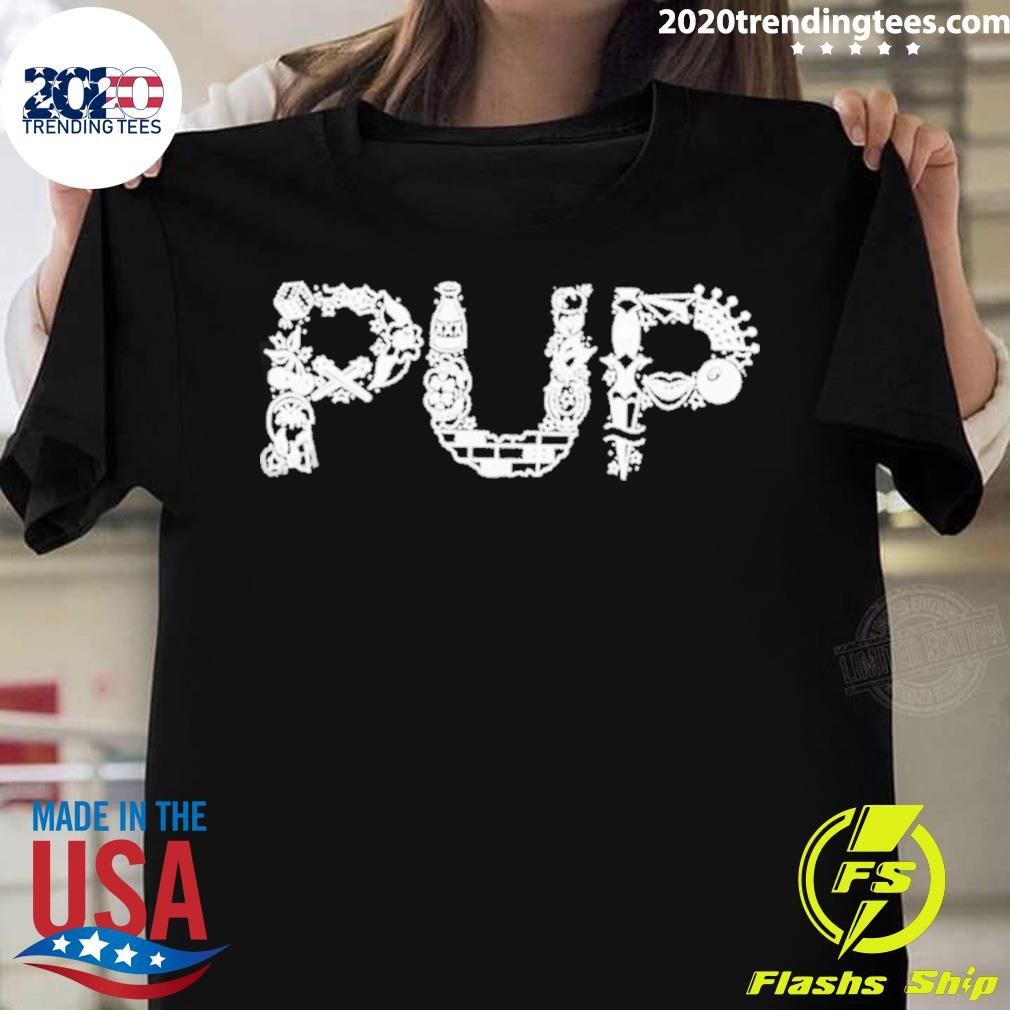Funny Pup The Band Flash Logo T-shirt