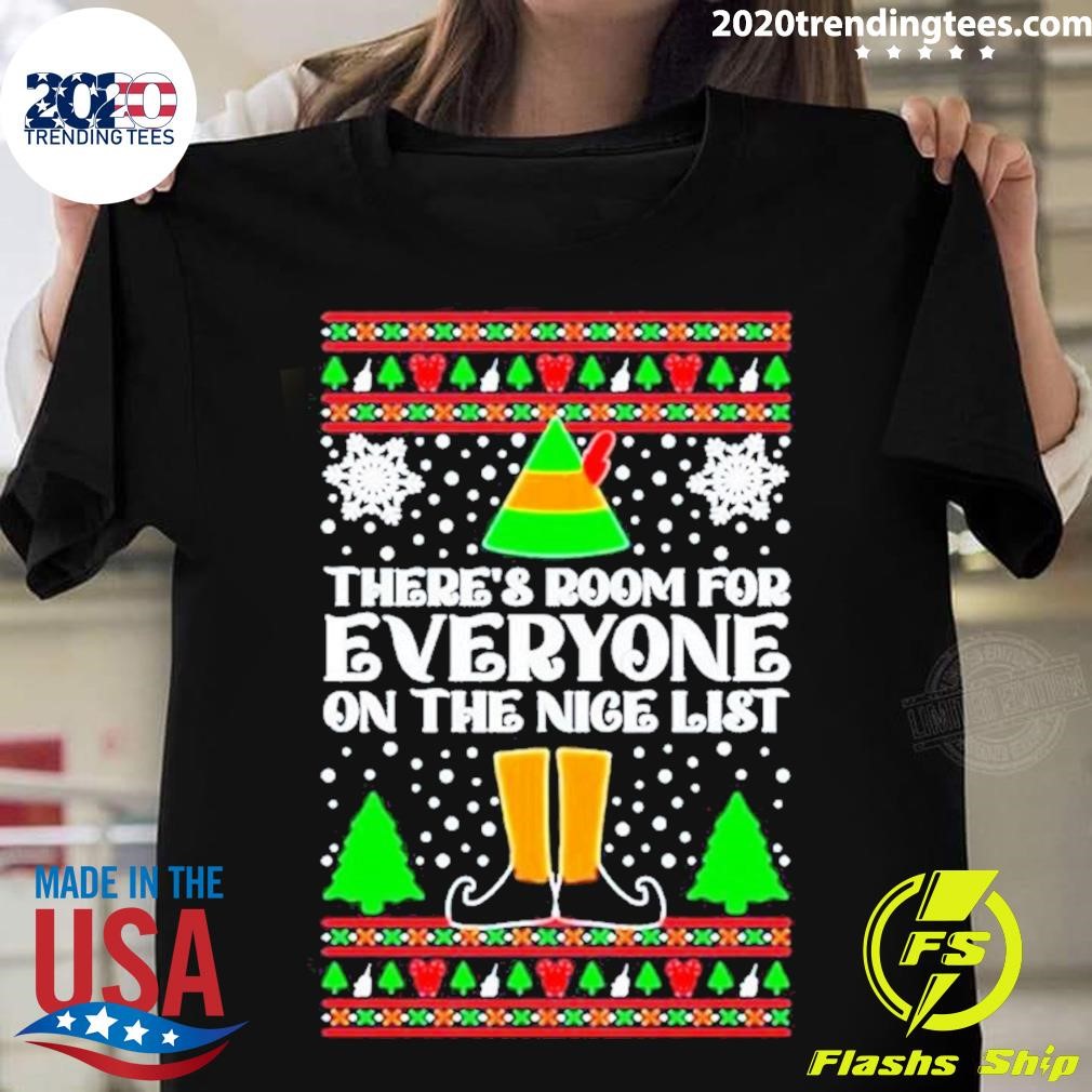 Funny Room For Everyone On The Nice List Movie Quote Ugly Christmas T-shirt