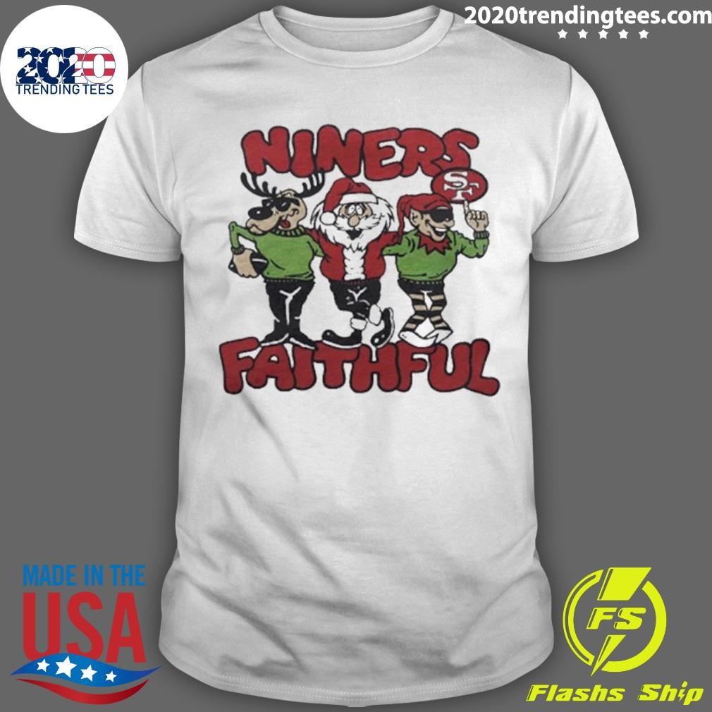 Funny San Francisco 49ers Niners Faithful Christmas T-shirt