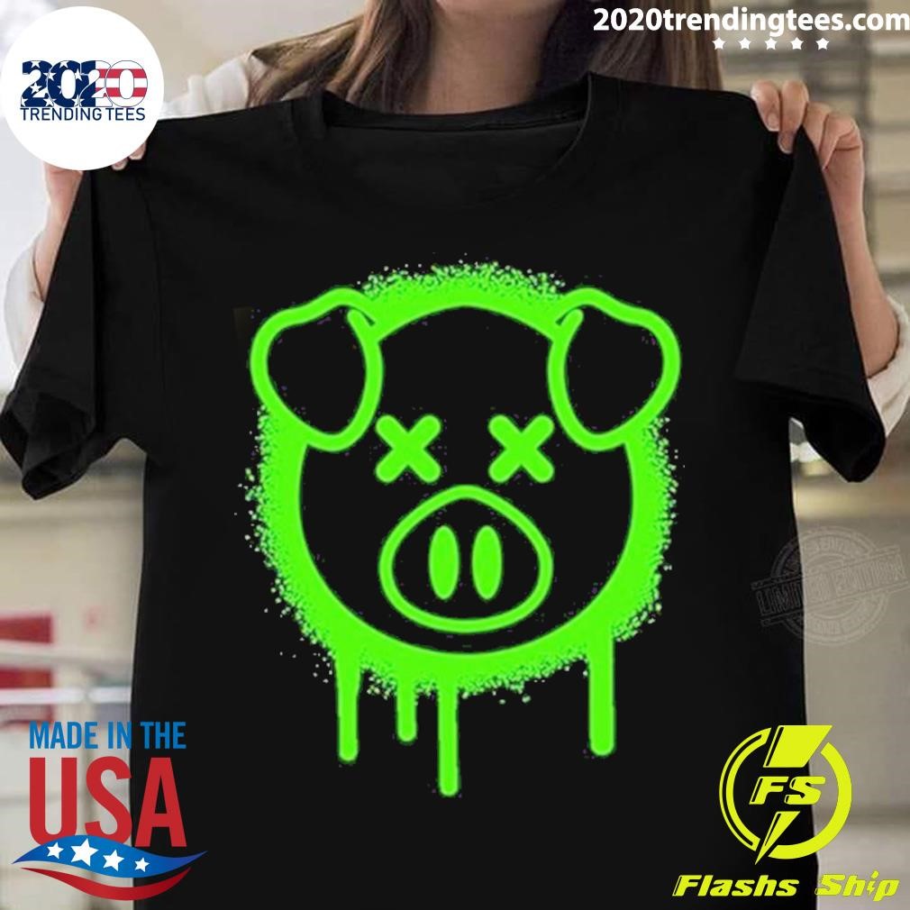 Funny Spray Paint Pig T-shirt
