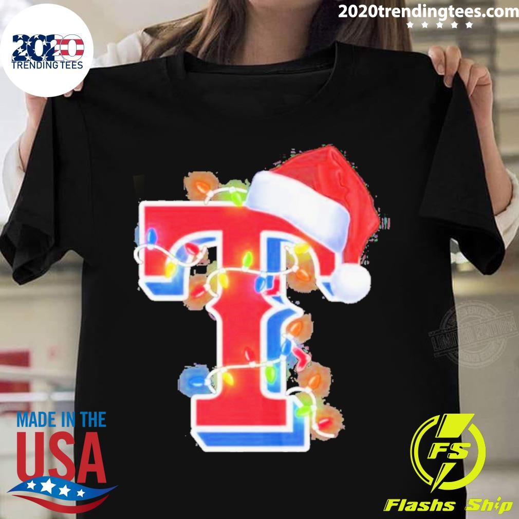 Funny Texas Rangers Christmas Is Coming Baseball Shirt