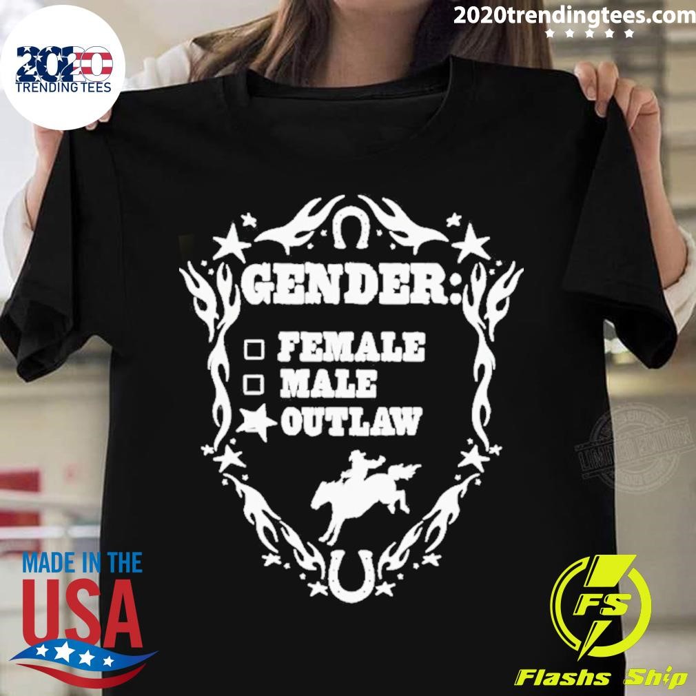 Gender Female Male Outlaw T-shirt