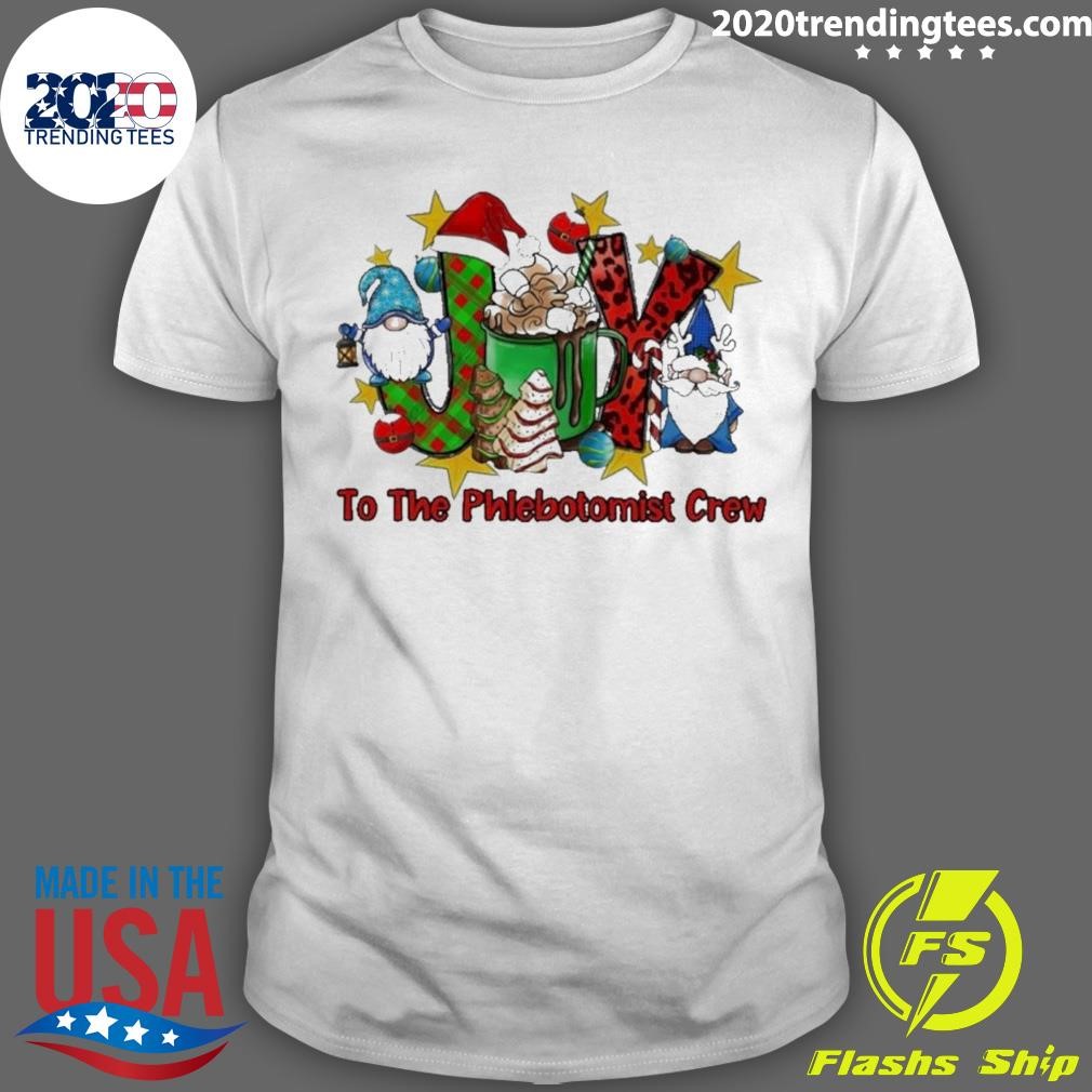 Gnome To The Phlebotomist Crew Merry Christmas T-shirt
