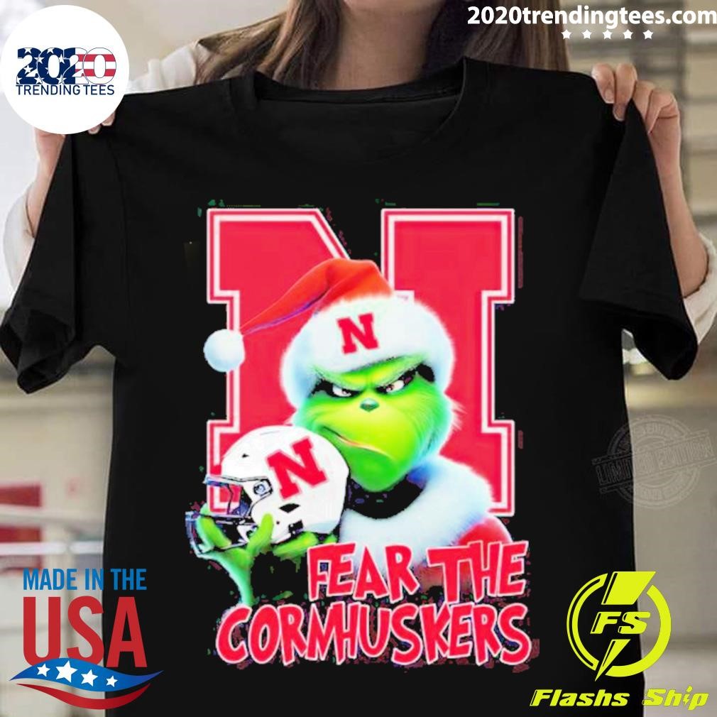 Grinch Fear The Nebraska Cornhuskers Christmas T-shirt