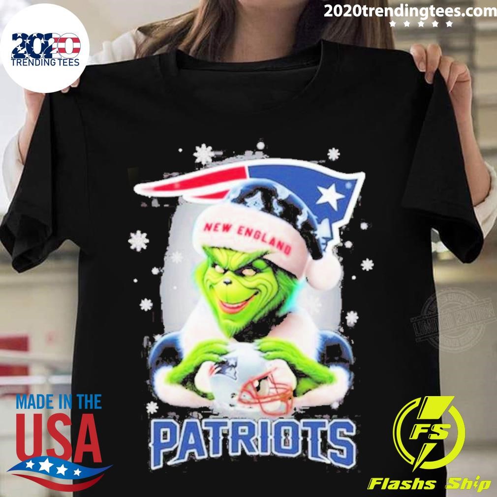 Grinch Perfect Gift For Fans Christmas England Patriots T-shirt