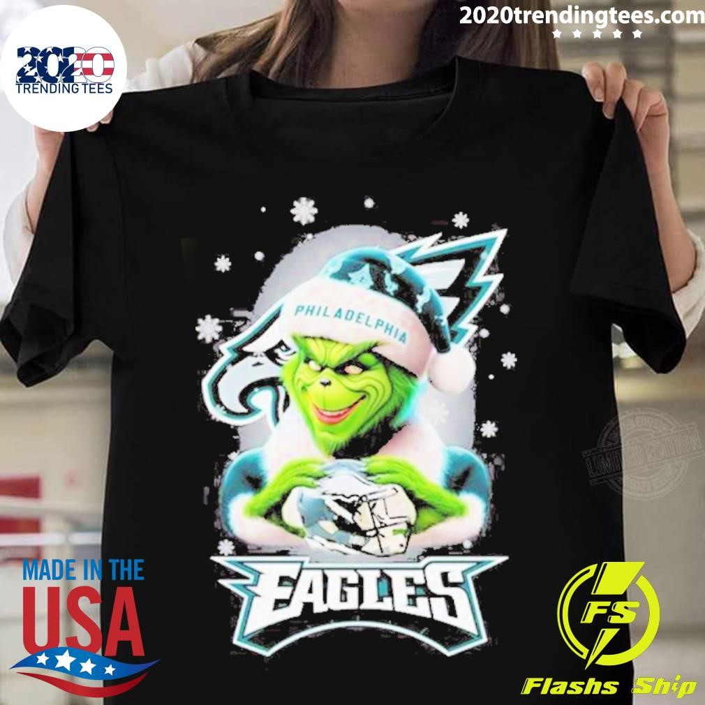 Grinch Perfect Gift For Fans Christmas Philadelphia Eagles T-shirt
