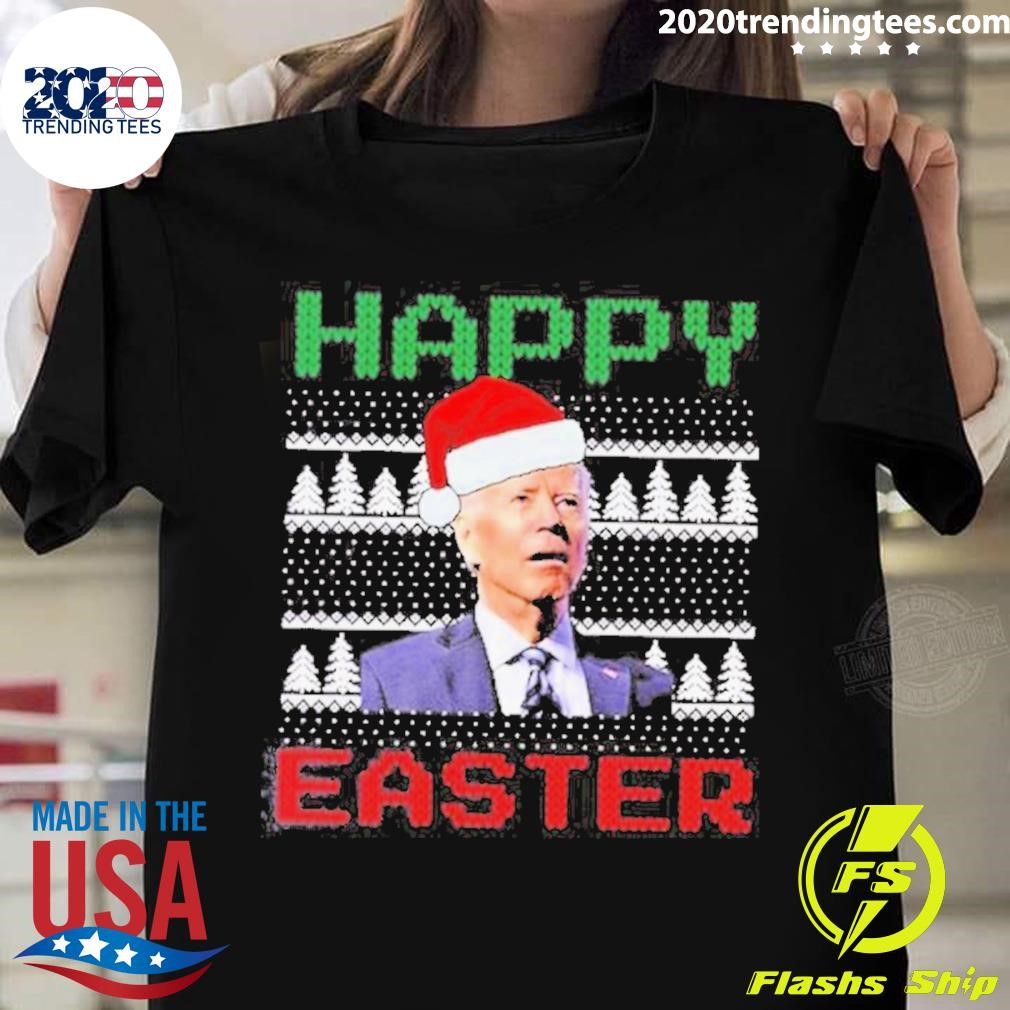 Happy Easter Confused Joe Biden Ugly Christmas T-shirt