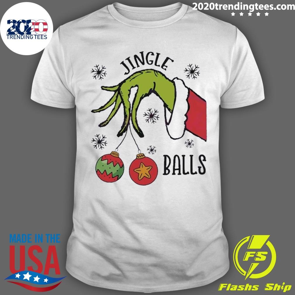 Jingle Balls Grinch Hand T-shirt
