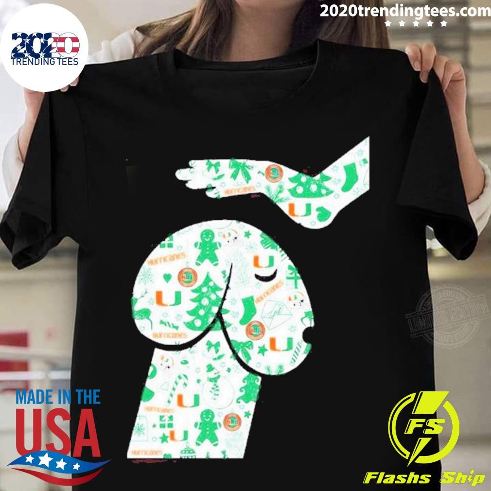 Miami Hurricanes Penis Dog Christmas T-shirt