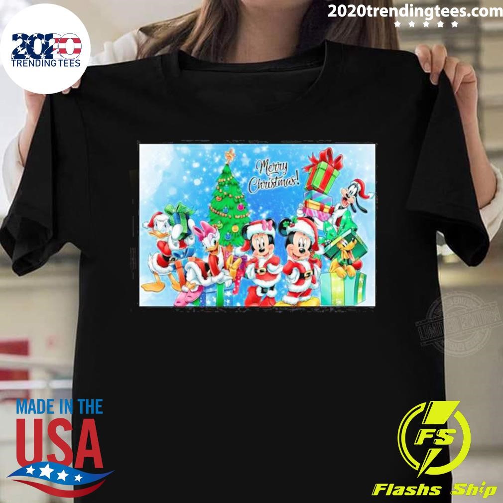 Mickey Friend Merry Christmas Poster T-shirt