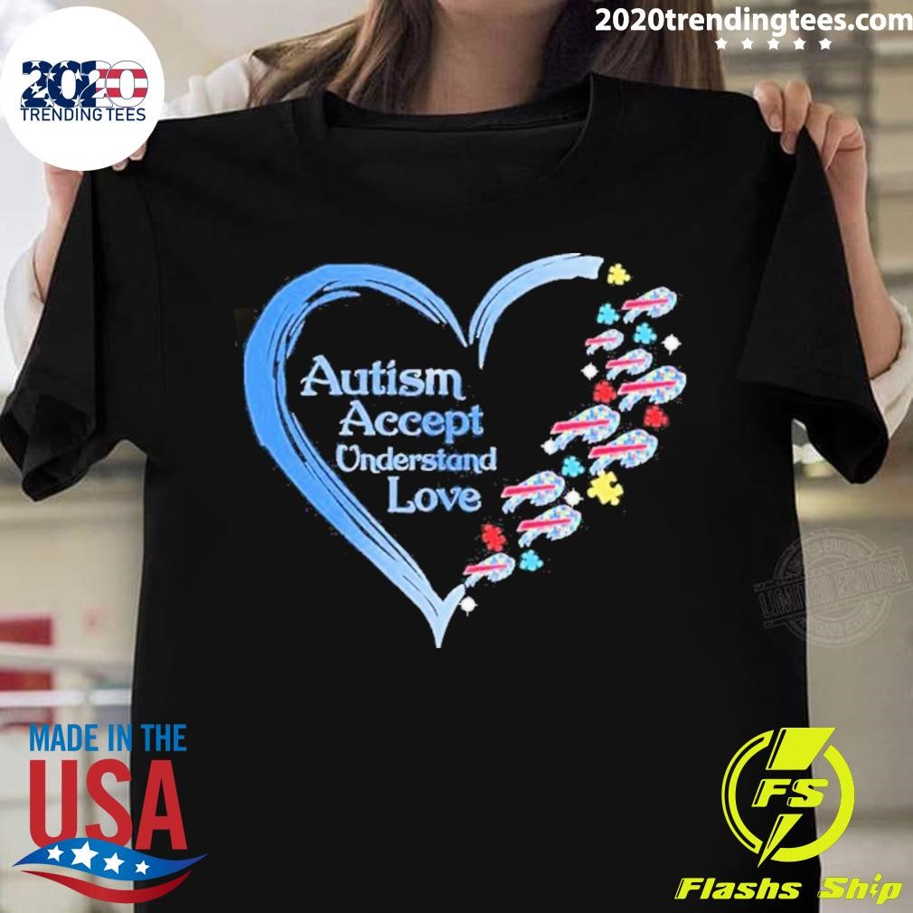 Nfl Autism Accept Understand Love Buffalo Bills T-shirt
