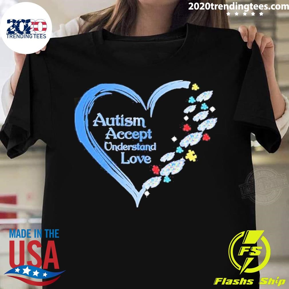 Nfl Autism Accept Understand Love Philadelphia Eagles T-shirt