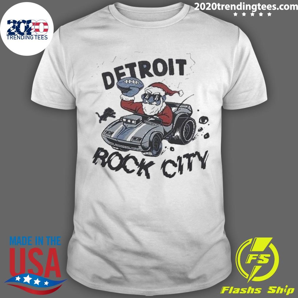 Nice Detroit Lions Rock City Christmas T-shirt