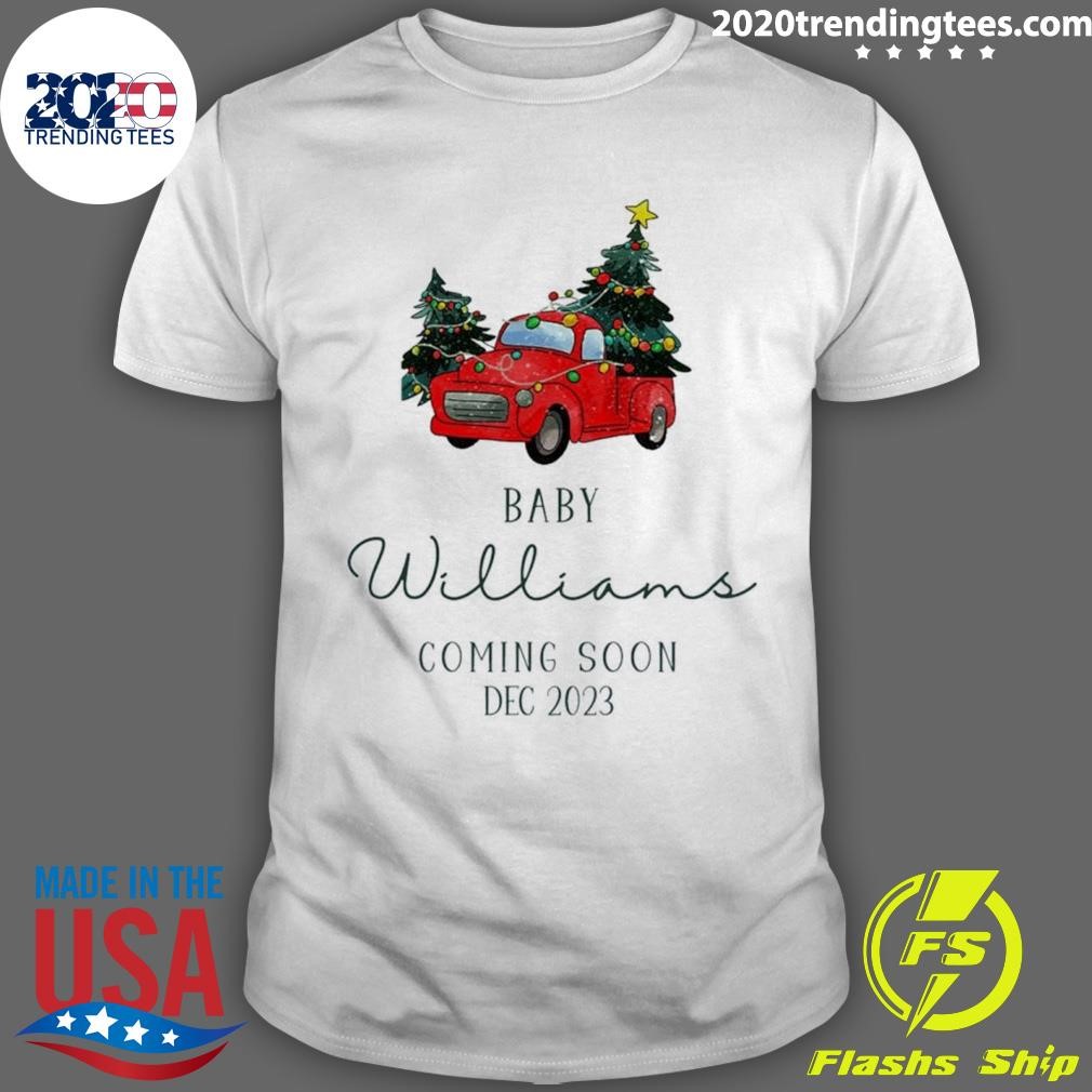 Official Car Driving Christmas Tree Baby Coming Soon T-shirt