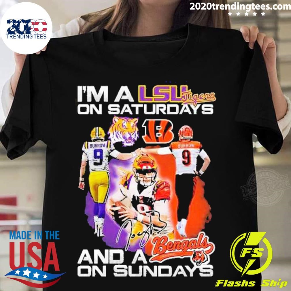 Official I'm A Lsu Tigers On Saturdays And A Idaho State Bengals On Sundays T-shirt