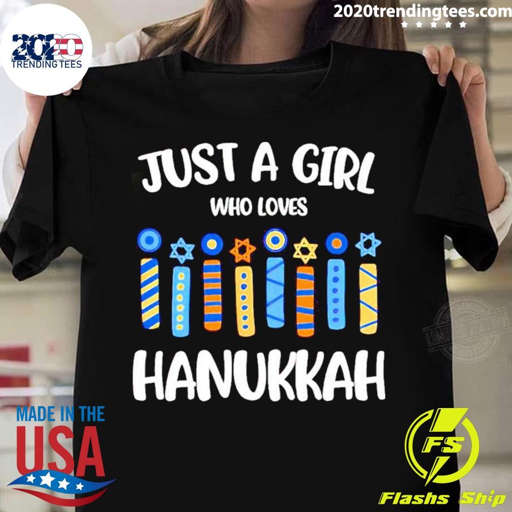 Official Just A Girl Who Loves Hanukkah Shirt
