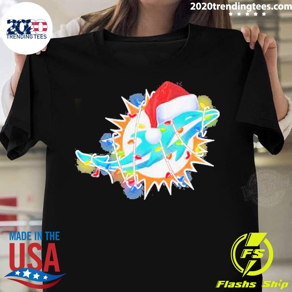 Official Miami Dolphins Logo Christmas T-shirt