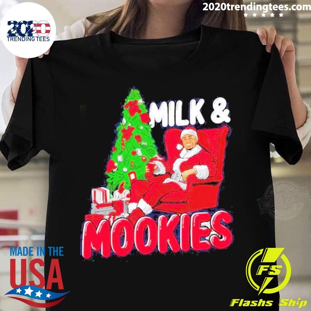 Official Milk & Mookies Santa Christmas T-shirt