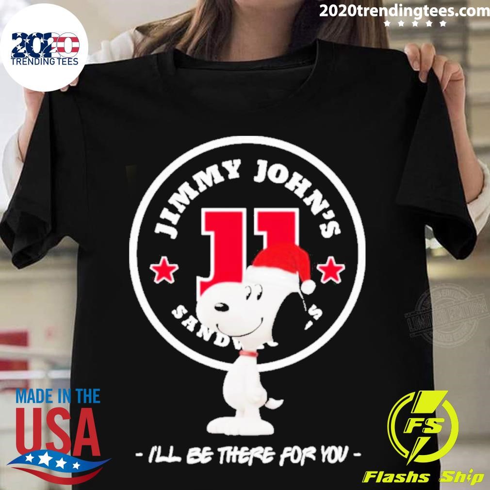 Official Snoopy Hat Santa Jimmy John’s I’ll Be There For You Logo Christmas Shirt
