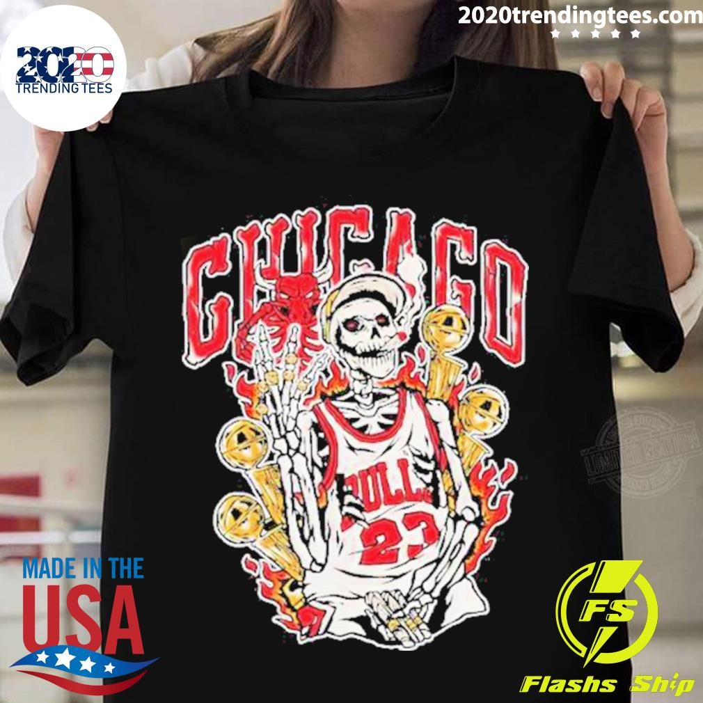 Original Chicago Bulls 23 Michael Jordan Skeleton T-shirt