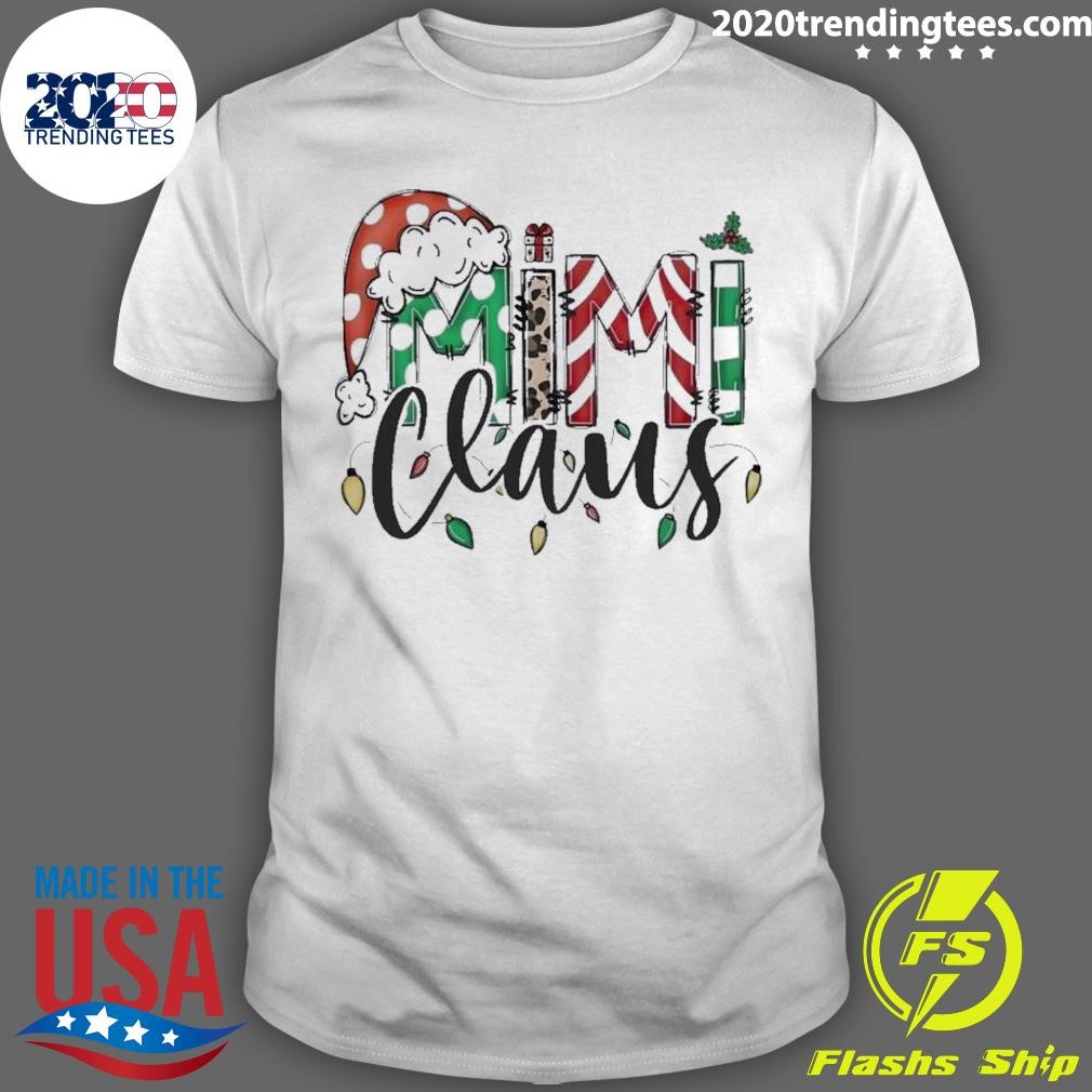 Original Mimi Claus Christmas Lights Santa Claus Matching Family T-shirt