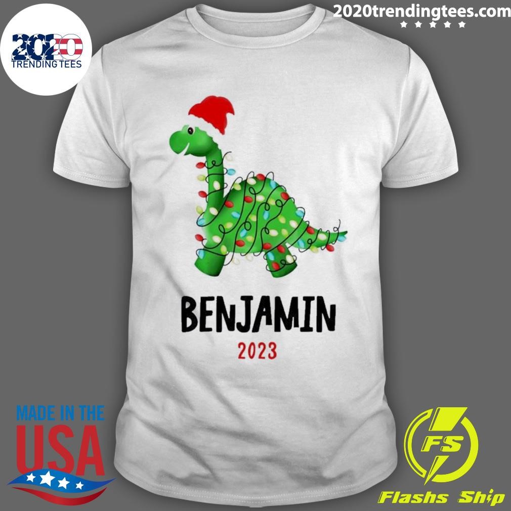 Premium Personalized Dinosaur Christmas Lights Custom T-shirt