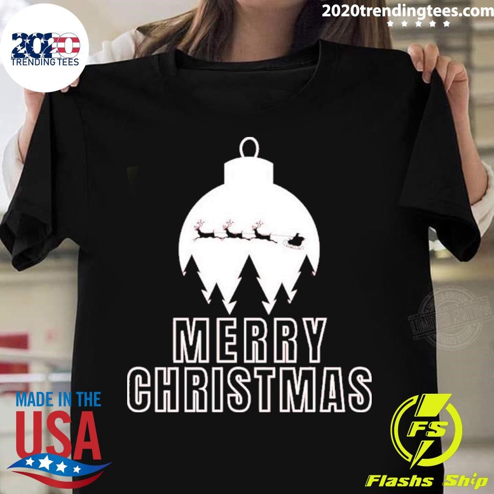 Red & White Simple Merry Christmas T-shirt