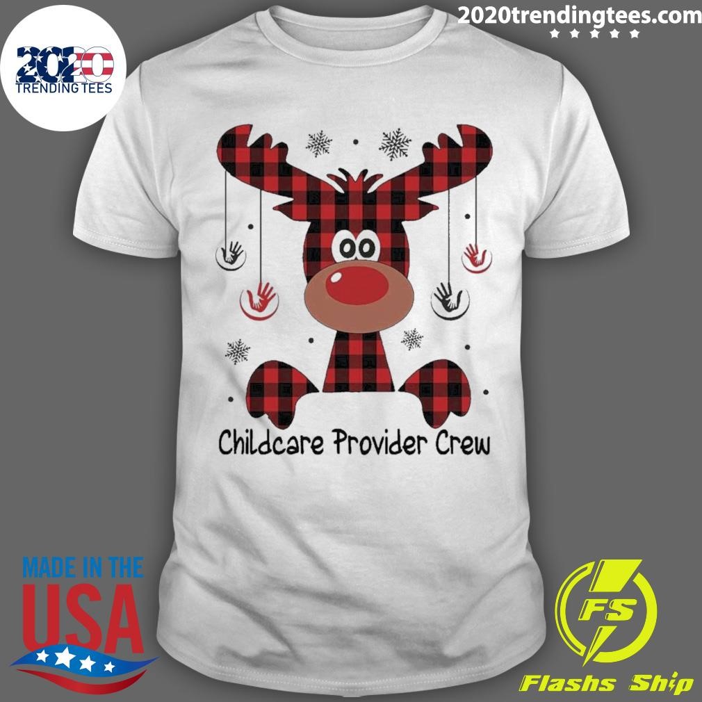 Reindeer Childcare Provider Crew Christmas T-shirt