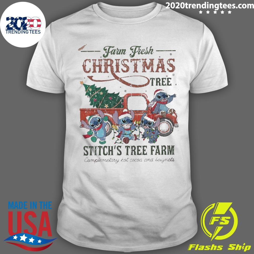 Retro Stitch Christmas Tree Farm T-shirt
