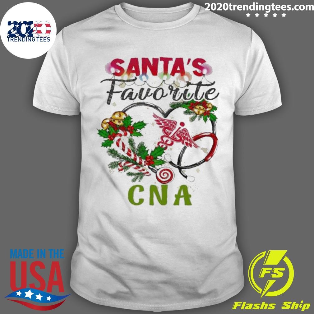 Santa’s Favorite Cna Merry Christmas T-shirt
