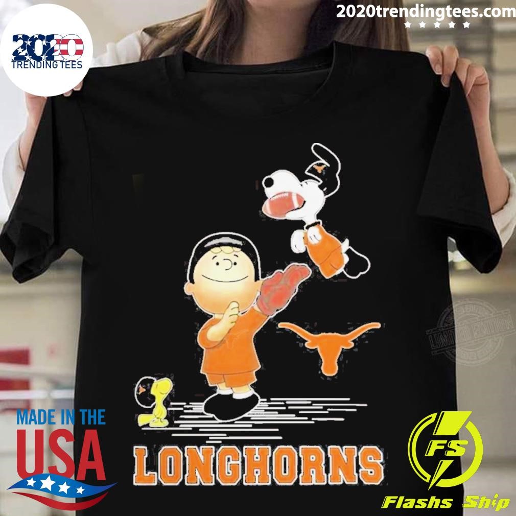 Snoopy And Woodstock Texas Longhorns The Peanuts Christmas 2023 T-shirt