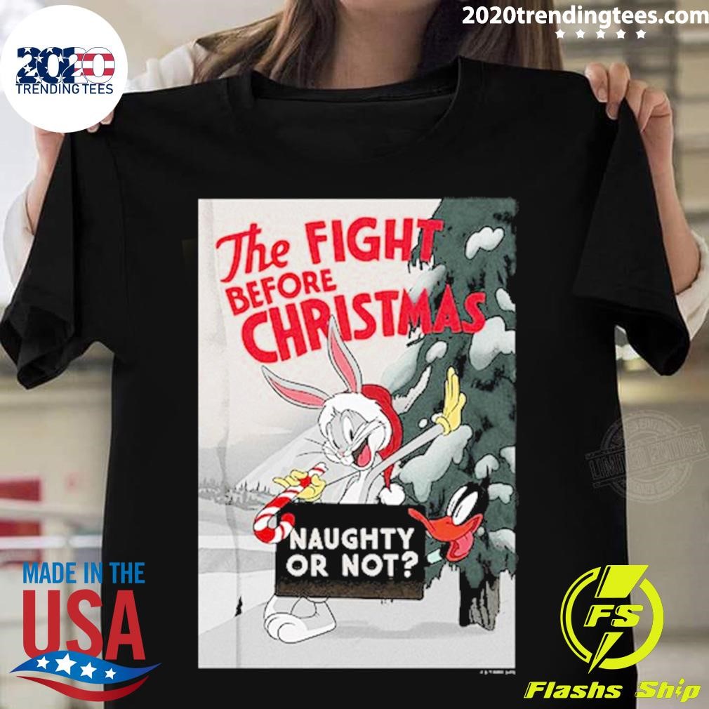 The Fight Before Christmas Looney Tunes T-shirt