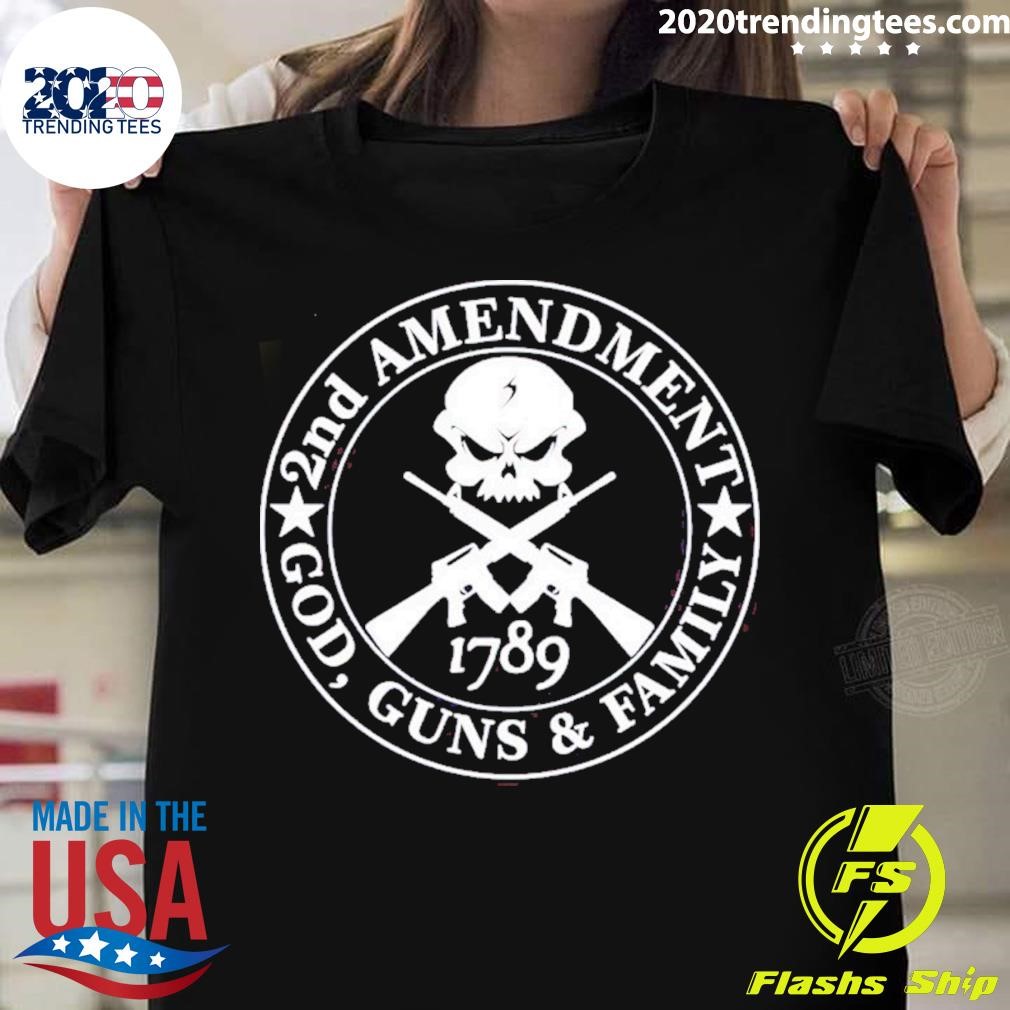 Top 2Nd Amendment God Guns Family T-shirt