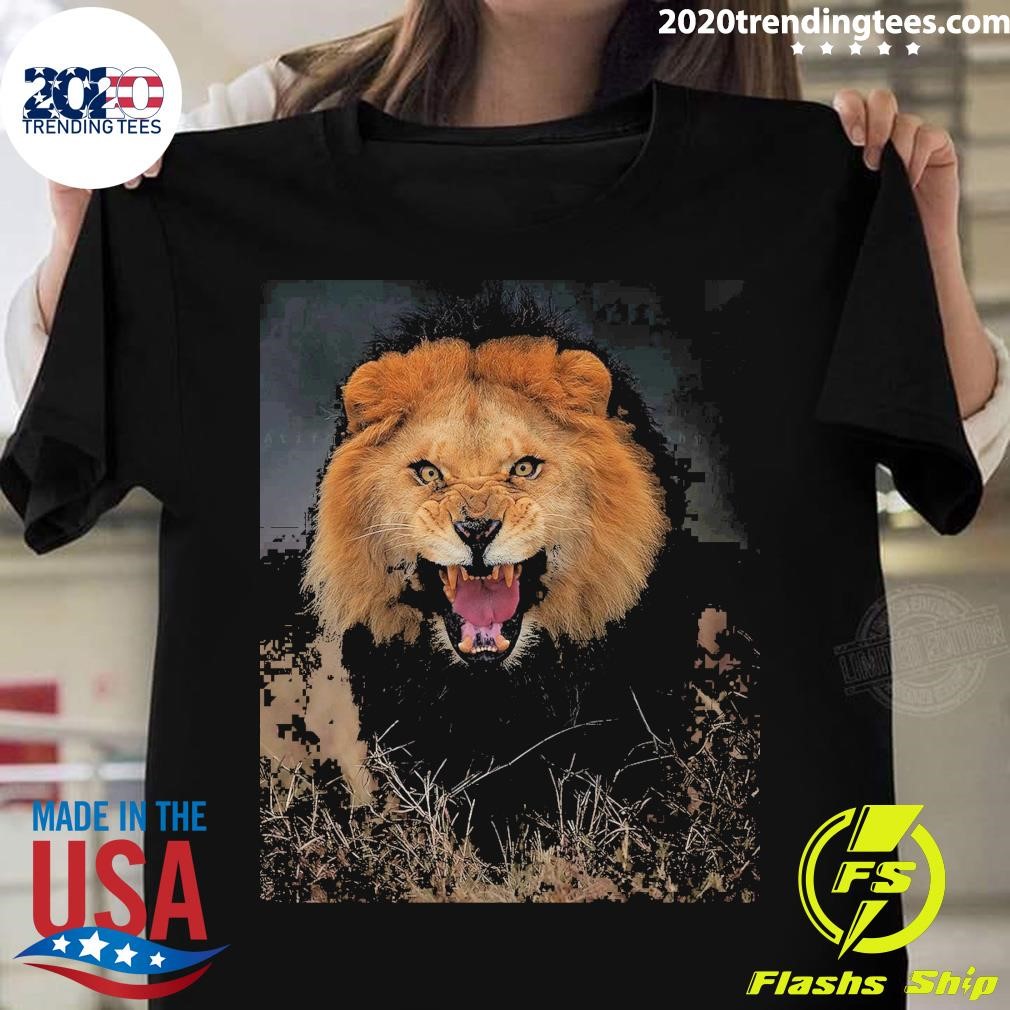 Top Angry Lion Dangerous Animals T-shirt