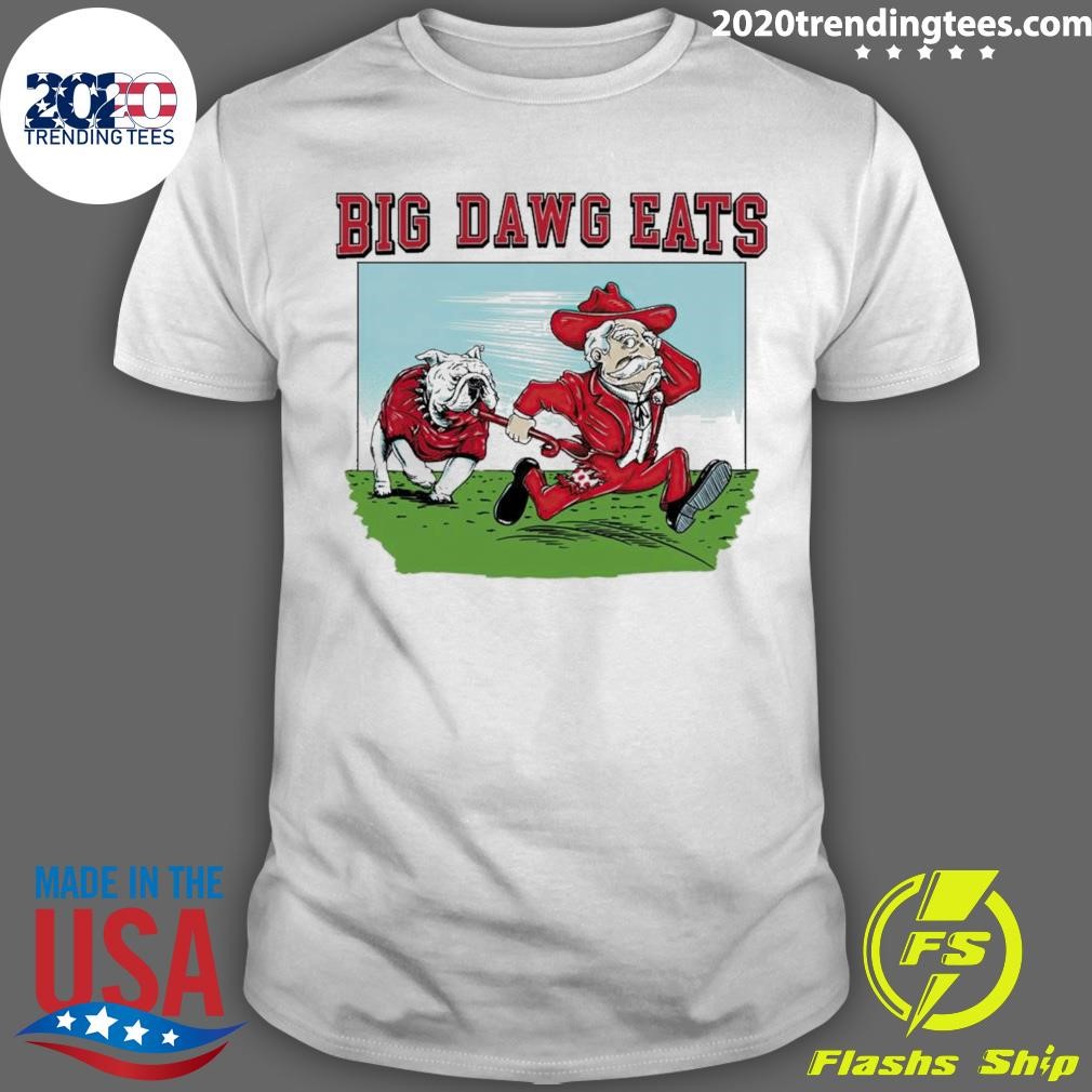 Top Georgia Bulldogs Vs. Ole Miss Rebels Big Dawg Eats T-shirt